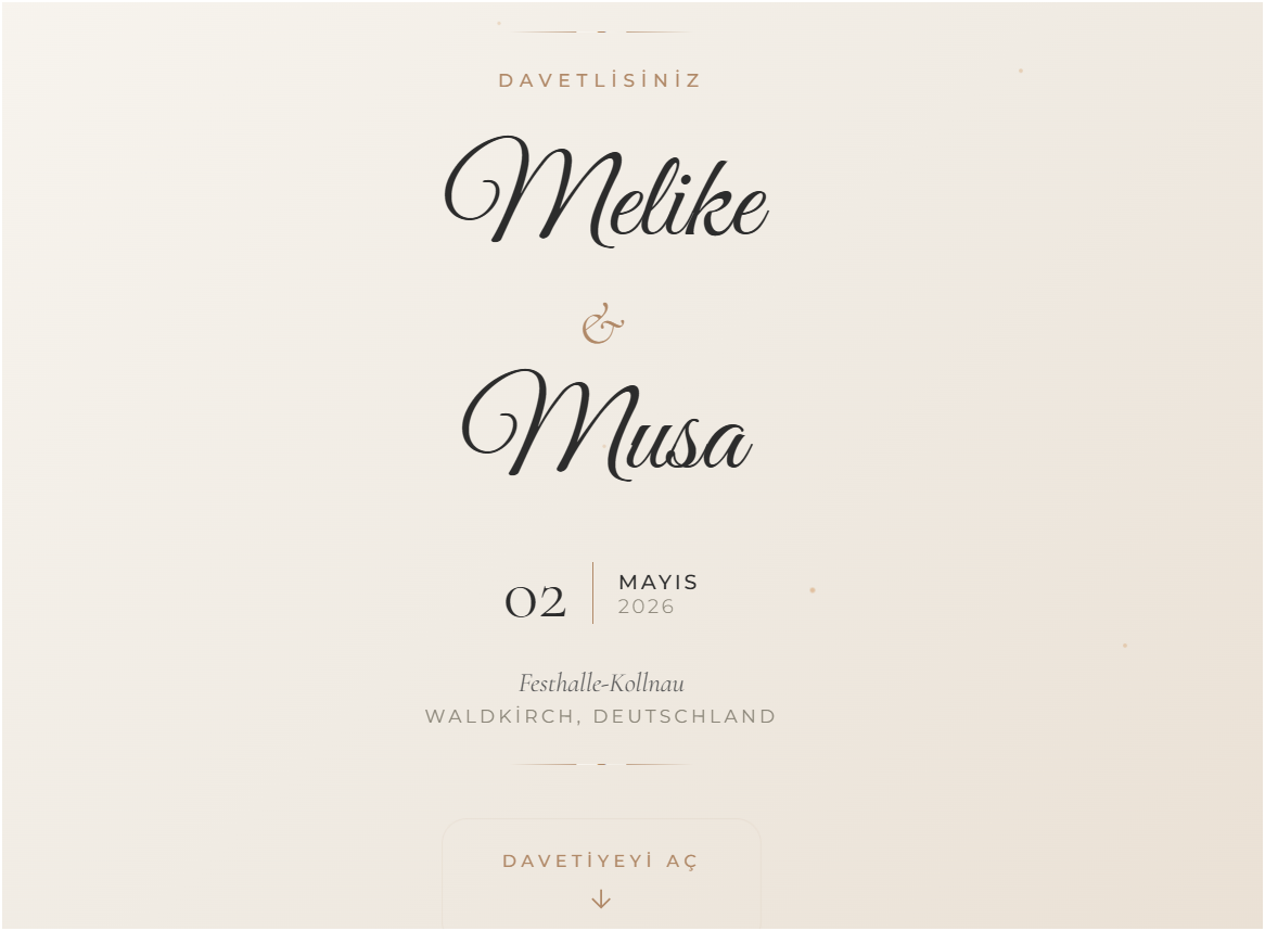 Digitale Hochzeitseinladung